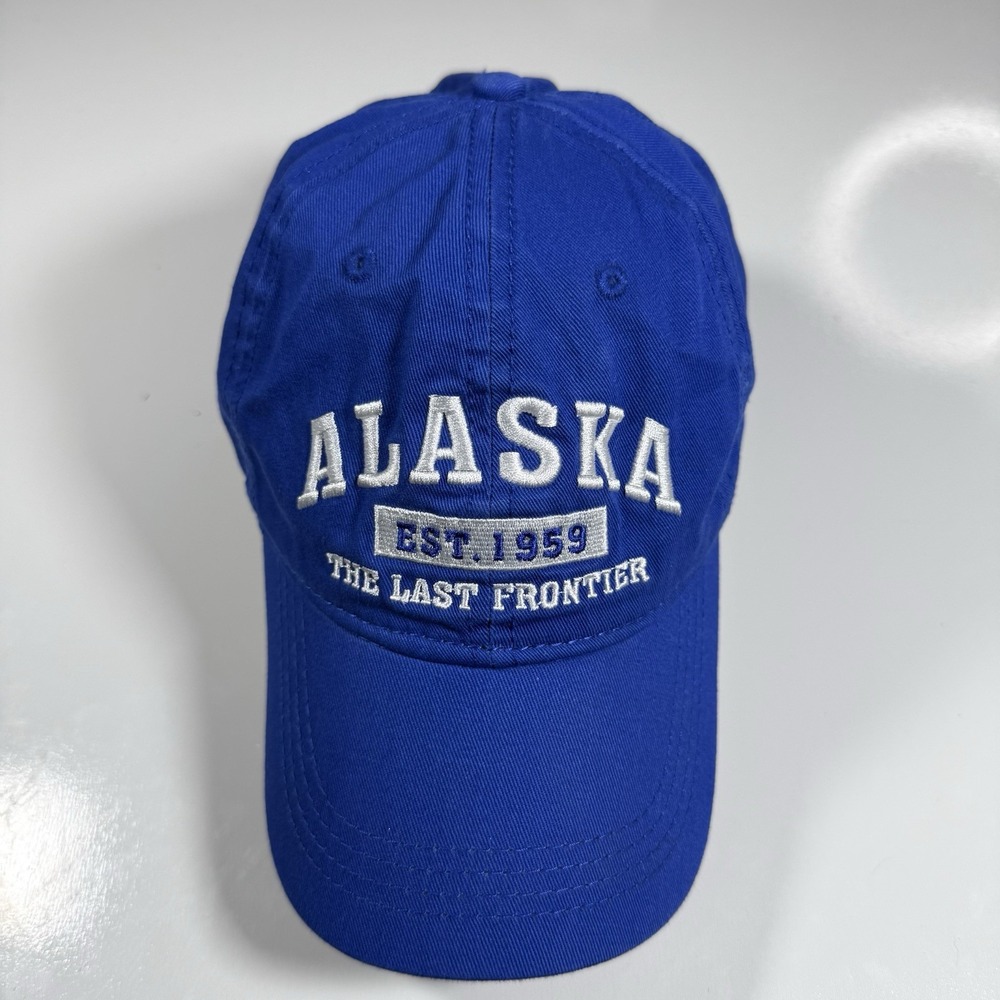 Alaska Est 1959 The Last Frontier AK Gear Royal Blue Baseball Hat Fashion Code